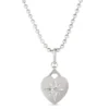 Ikuma Canadian Diamond Heart Shaped Pendant Necklace, Sterling Silver