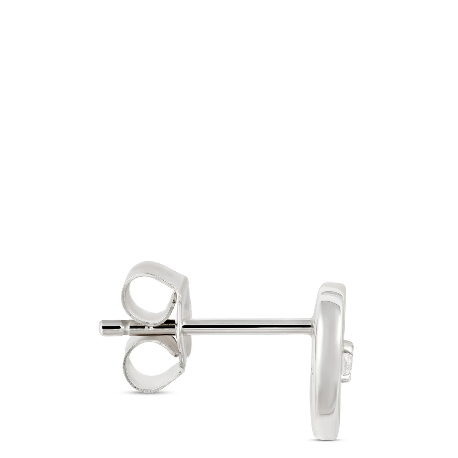 Ikuma Canadian Diamond Heart Shaped Studs, Sterling Silver 2 Ikuma Canadian Diamond Heart Shaped Studs, Sterling Silver - Image 2