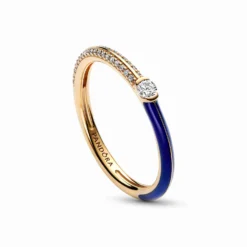 Pandora ME Pavé & Blue Dual Ring -Luxe Glist Sales PAR162528C01 03
