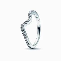 Pandora Sparkling Wave Ring