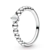 Pandora Purely Pandora Milky White Topaz Beaded Ring