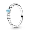 Pandora Purely Pandora Sky Blue Topaz Beaded Ring