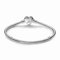 Pandora Moments Sparkling Infinity Heart Clasp Snake Chain Bracelet -Luxe Glist Sales PAR592645C01 02