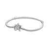 Pandora Moments Asymmetric Star Clasp Snake Chain CZ Bracelet