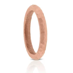 Rose Gold Toscano Roman Hammered Ring 14K, Size 8 -Luxe Glist Sales PARA0700089RG 03