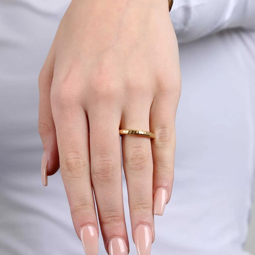 Toscano Roman Hammered Ring 14K 2 Toscano Roman Hammered Ring 14K - Image 2